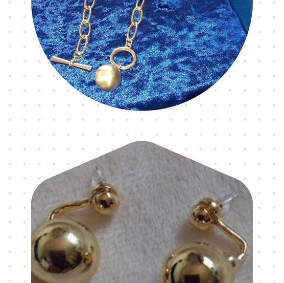 Necklace set with pendant and earrings gorgeous - Picture 8 of 8